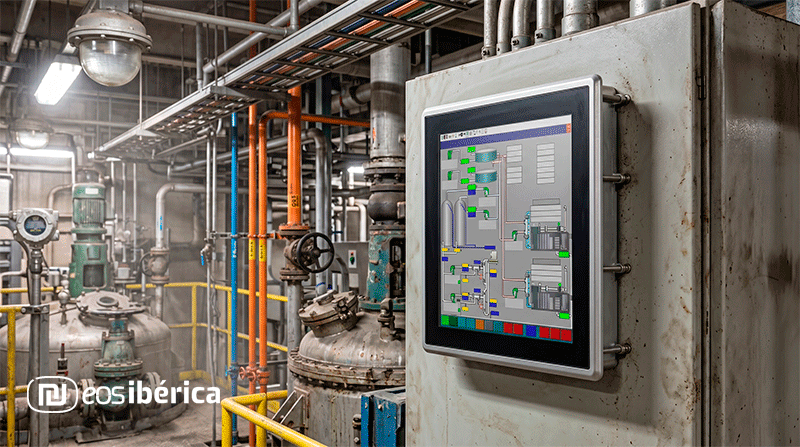 Monitor industrial táctil diseñado para entornos peligrosos, certificado ATEX/IECEx para zonas 2, 22 y C1D2/C2D2/C3, garantizando máxima seguridad en atmósferas con gases, vapores o polvo explosivo. Incorpora pantalla táctil capacitiva, chasis robusto de aleación de aluminio y magnesio, refrigeración pasiva sin ventiladores y protección Full IP65 frontal y trasera, ideal para uso industrial continuo y fiable.