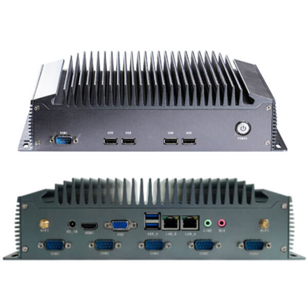Ordenador Industrial Fanless eRX i7 10510u con 6 puertos COM (2 de ellos configurables como RS485)