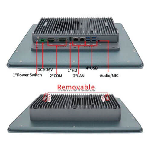 Panel PC Industrial táctil 15” INTEL I5 de 1.60ghz - 3,90ghz con procesador de 8ª generación 8265u.