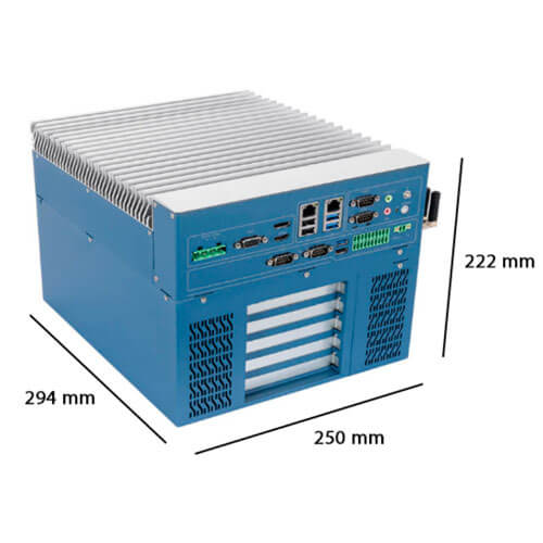 eRX-H-Modular-PCIe-conexionesydimensiones ORDENADOR INDUSTRIAL RUGERIZADO