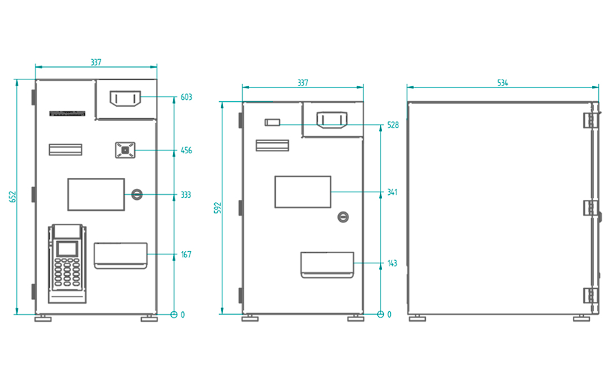 Dimensiones y medidas eCash Mini
