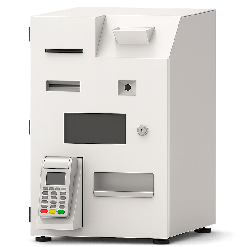 Kiosco de interior eCash mini para autónomo de reducido tamaño