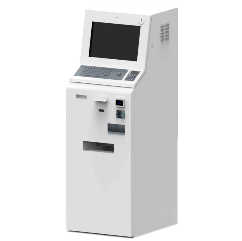Kiosco de interior para cambio de divisas de forma autónoma