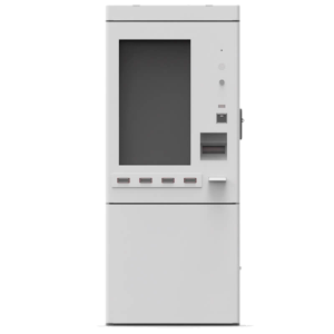 Kiosco de interior eXpender para dispensar tarjetas y realizar pagos de forma autónoma.