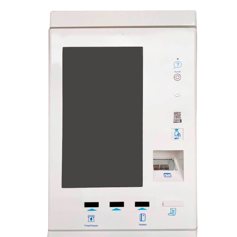 Kiosco de interior eXpender para dispensar tarjetas y realizar pagos de forma autónoma.
