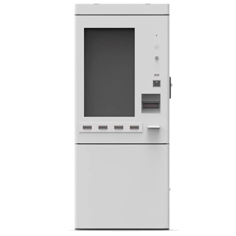 Kiosco de interior eXpender para dispensar tarjetas y realizar pagos de forma autónoma.