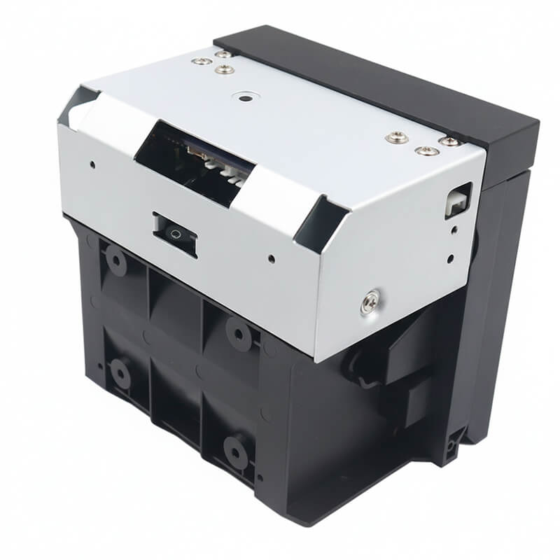 Parte trasera de la impresora térmica para impresión de ticket de 58mm o 80mm de ancho e80-MS-FPT302
