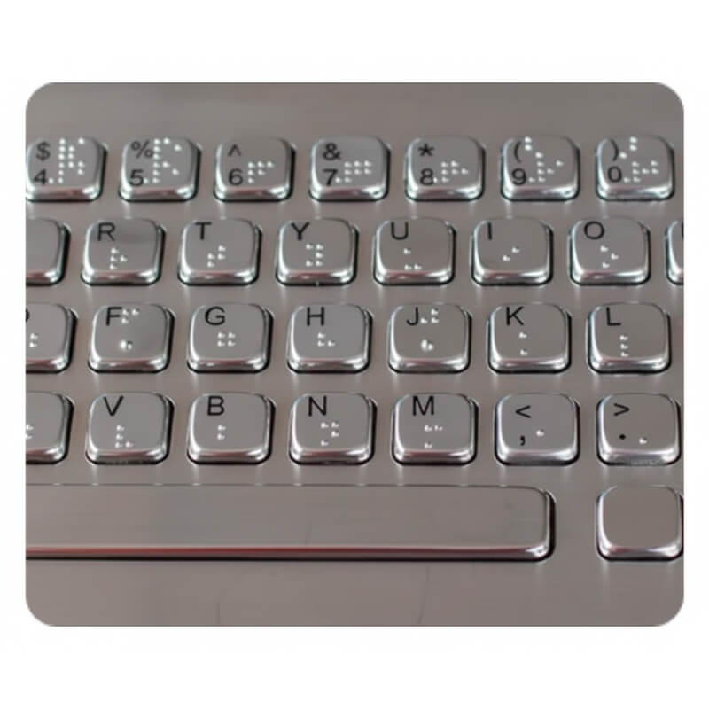 Detalle Teclado industrial de acero pulido con IP65/IP68 con sistema de lectura Braille eKM 400 BRA