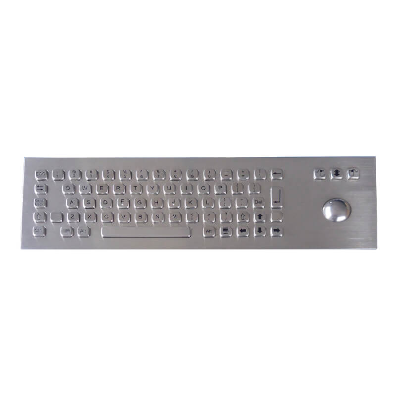 Teclado industrial de acero pulido con IP65/IP68 para montaje frontal