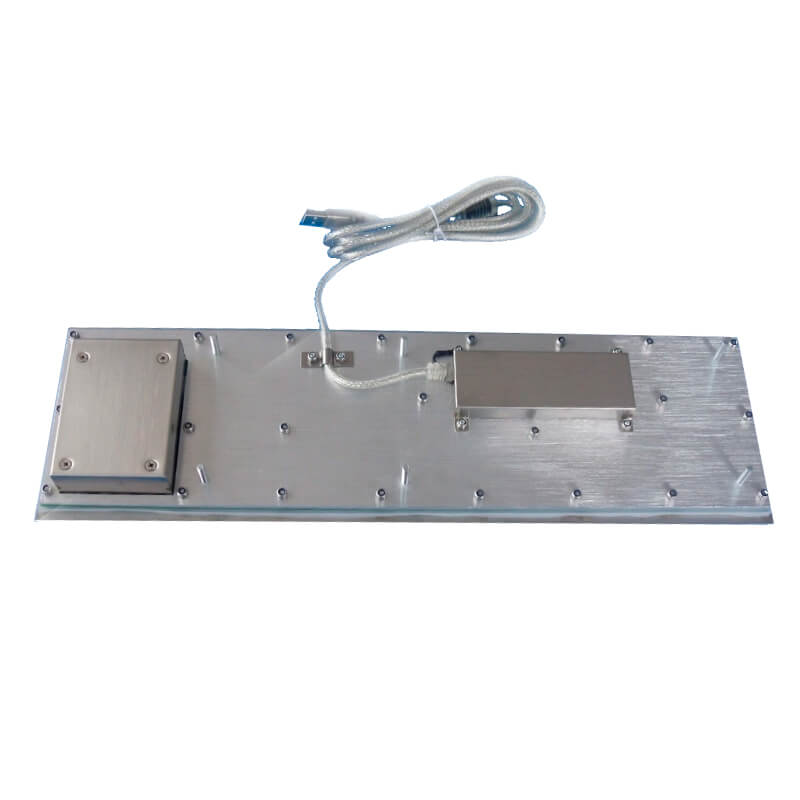 Parte trasera del teclado industrial de acero pulido con IP65/IP68 para montaje frontal