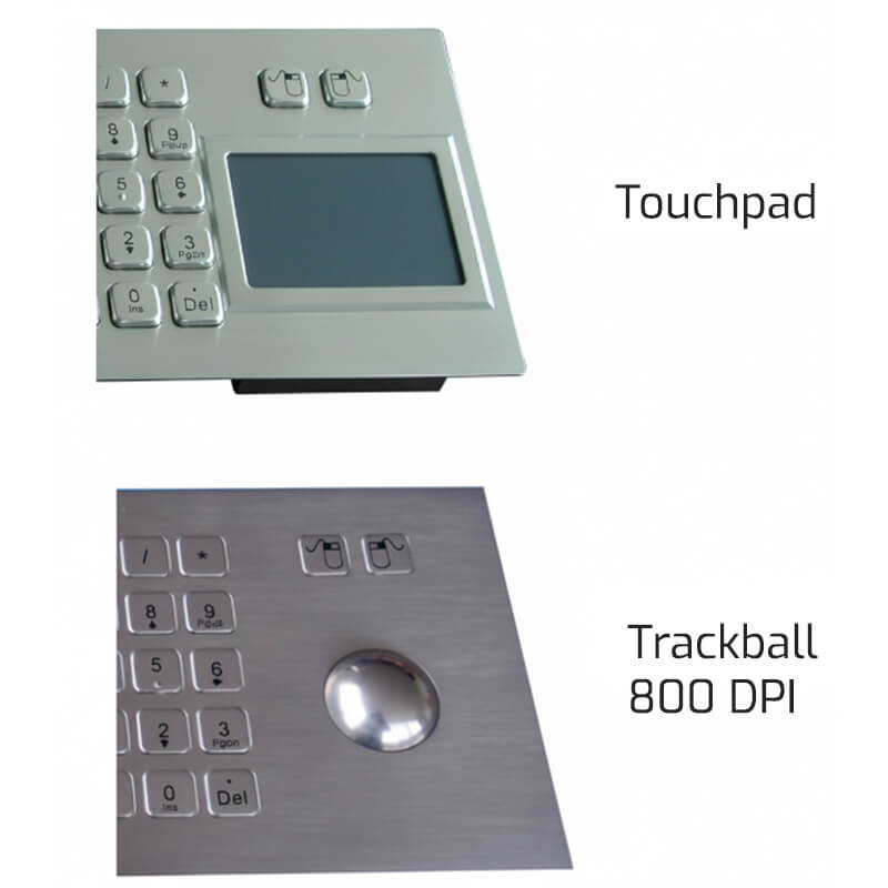 Opciones del teclado industrial de acero pulido con IP65/IP68. eKM 400 BRA