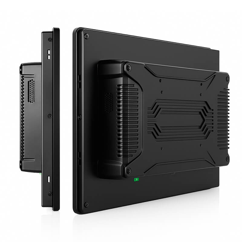 Parte trasera del panel pc táctil industrial de gama profesional desde 17" hasta 21"