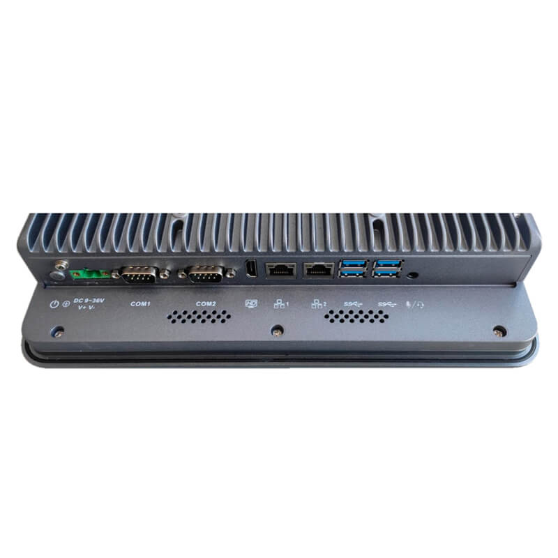 Puertos y conexiones del panel PC táctil capacitivo de 15" ePX15-i5-8265U-TPM