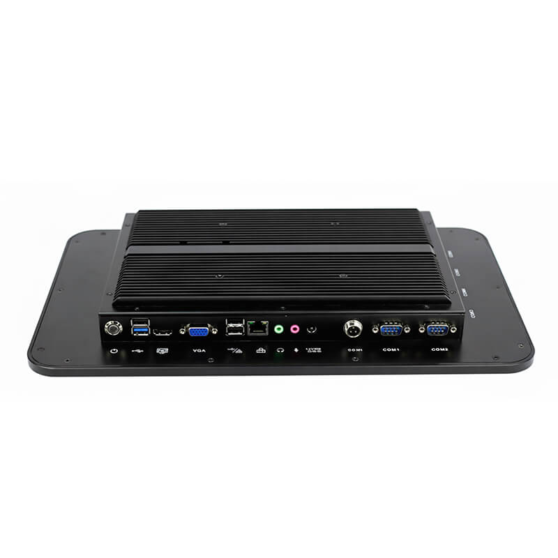 Conexiones y puertos monitor táctil de 15,6” de tecnología capacitiva y ordenador fanless rugerizado ePX156 i5 4300U