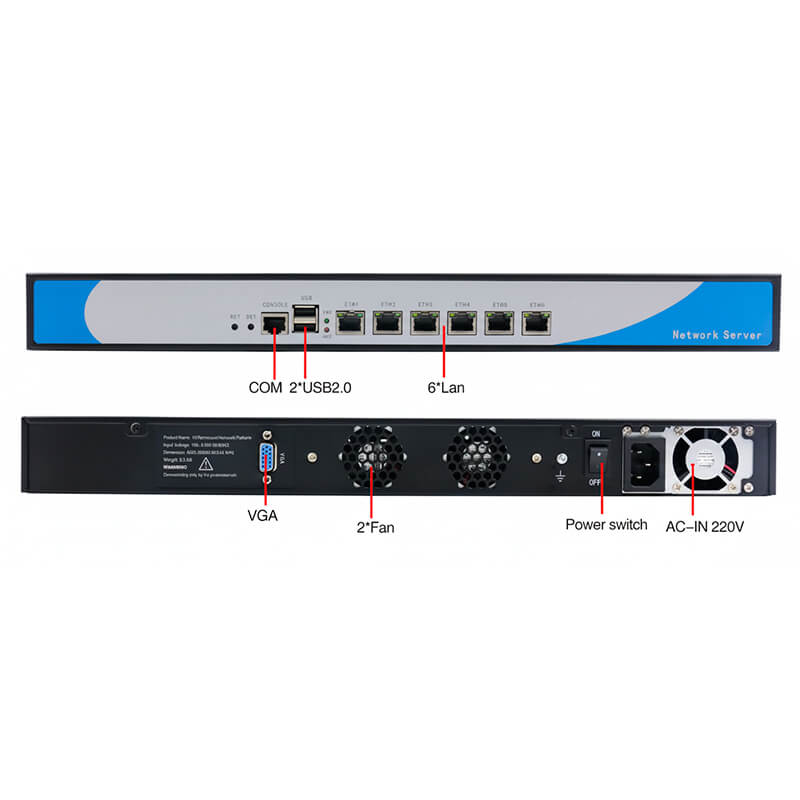 Puertos servidor Industrial 1U INTEL i5 eRK-I5-4460