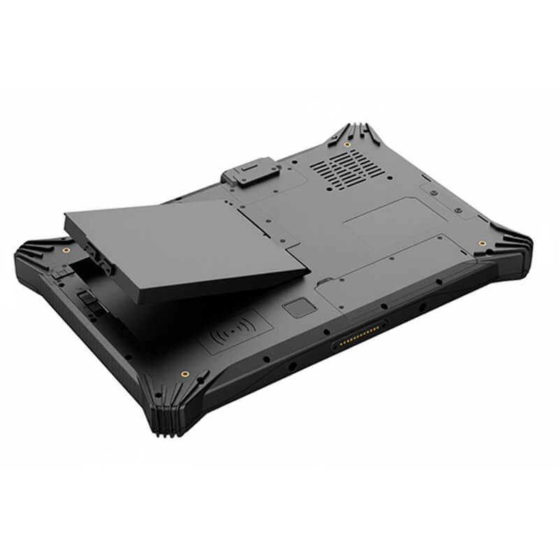 Parte trasera tablet rugerizada de 10,1” eTX-EMD-i5-1235u con estándar MIL-STD-810G