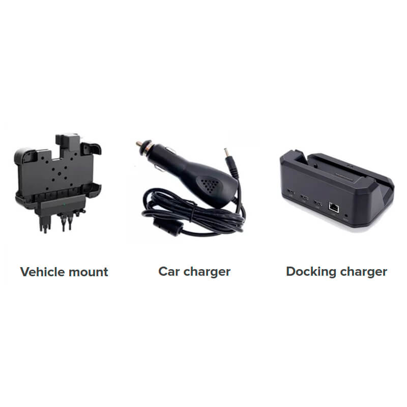 Opciones accesorios tablet rugged de 10,1” eTX-EMD-i7-1255u con estándar MIL-STD-810G