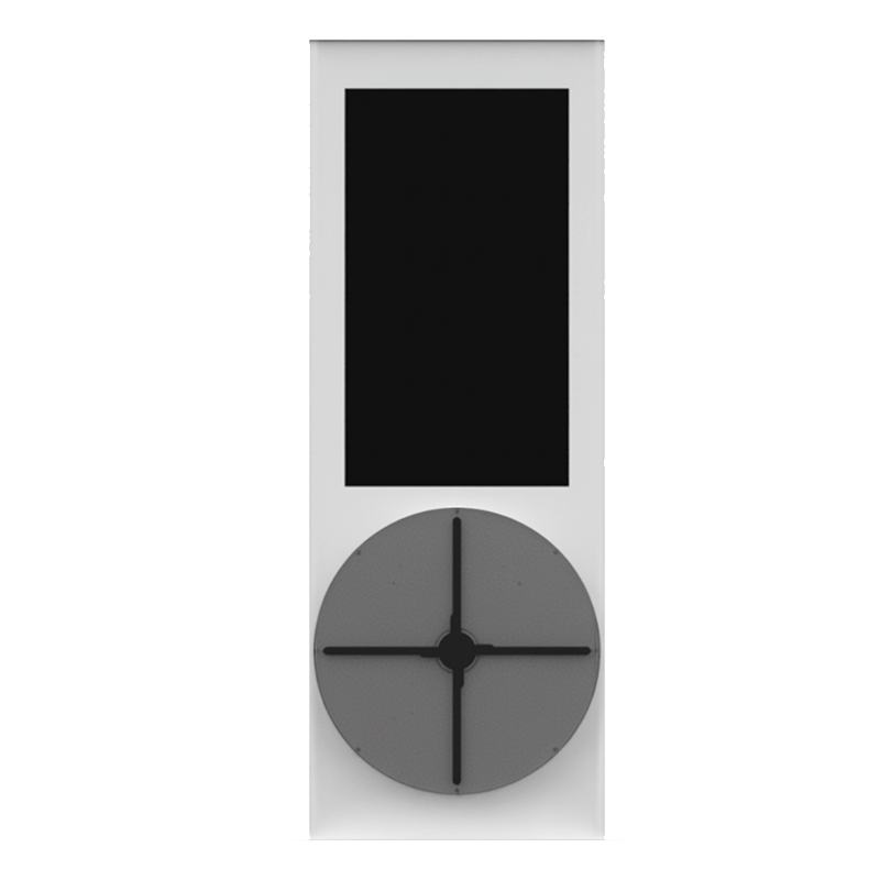 Tótem eDirectorio con pantalla vertical y proyector holográfico para interior