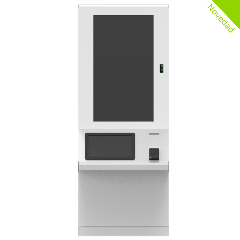 eFront adpatado Mupi interactivo de 43” con módulo TPV y servicios digitales