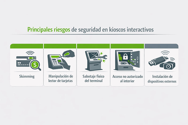 Principales riesgos de seguridad en kioscos interactivos